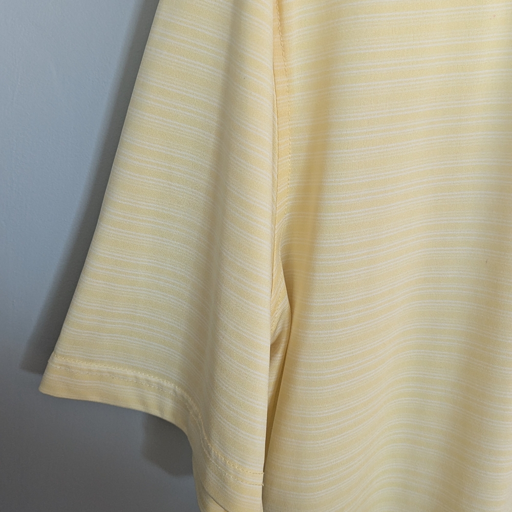 Pebble Beach Light Yellow Men's Large Polo Shirt - Picture 6 of 7